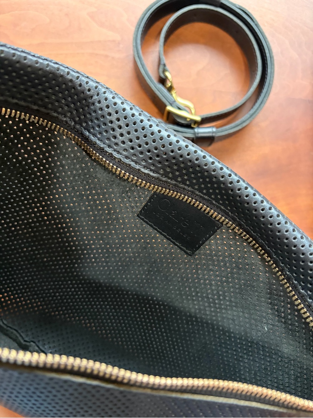 Clare V Grande Fanny Black Perforated Leather - Picture 4 of 7